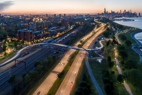 41st street and Lake Shore Drive Pedestrian Bridge