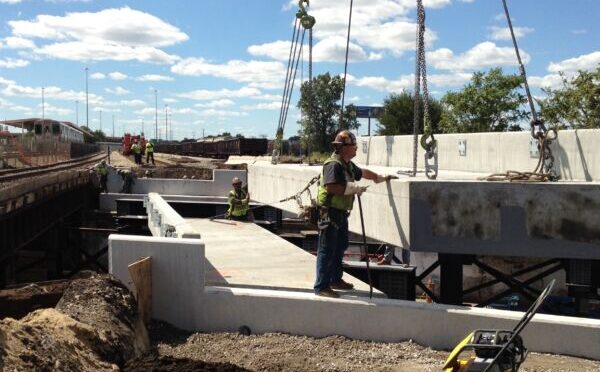 Halsted Street Bridge Railway Construction